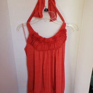 L Sleeveless tank top Orange